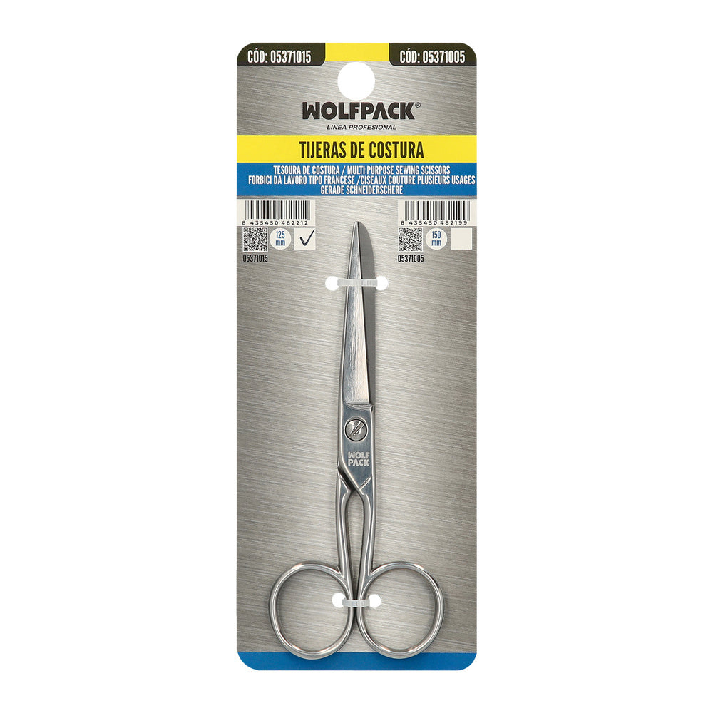 Tijera costura 5,0" / 125 mm. tijera de costura multifunción acero inoxidable ideal para cortar todo tipo de telas, manualidades