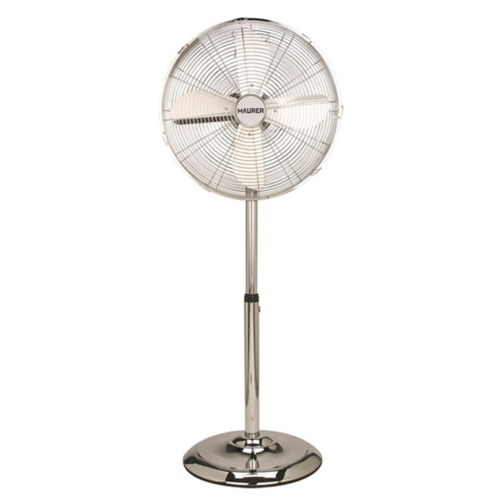Ventilador maurer de pie 125 cm de alto cromo