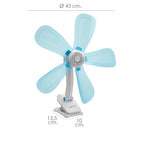 Ventilador con clip ø 43 cm. Ideal para hogar, oficina, camping, ventilador mesa portátil