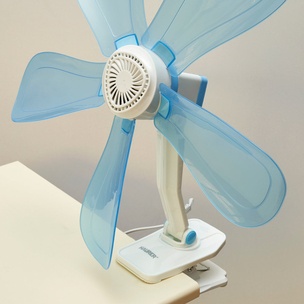 Ventilador con clip ø 43 cm. Ideal para hogar, oficina, camping, ventilador mesa portátil
