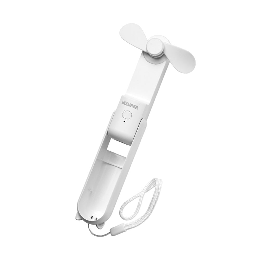 Mini ventilador plegable recargable a batería. 3 velocidades función powerbank