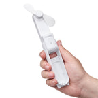 Mini ventilador plegable recargable a batería. 3 velocidades función powerbank