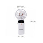 Mini ventilador plegable recargable a batería. 5 velocidades