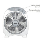 Ventilador maurer box ø 30cm 40 watt. 3 velocidades  aspas gran tamaño, 3 con temporizador