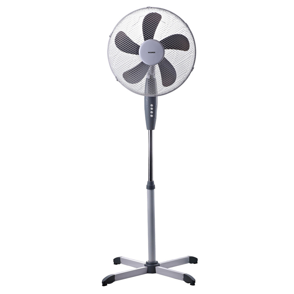 Pedestal fan ø 40 x 135 cm 45 W. Automatic oscillation, adjustable height, tiltable head, stable 60x60 cm base