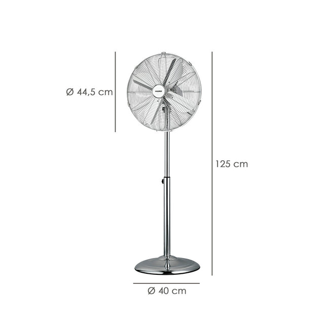 Ventilador pie ø 44,5 cm. altura 130 cm. 60 watt. ventilador oscilante. ventilador pie silencioso. circulador de aire