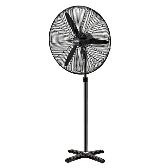 Ventilador pie ø 70 x195 cm. negro 190 w. oscilación automática, altura regulable, cabezal inclinable, base estable 60x60 cm