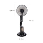 Ventilador nebulizador, 3 aspas de gran tamaño ø 40 cm motor cobre 75 watt. Temporizador, mando a distancia ventilador con agua
