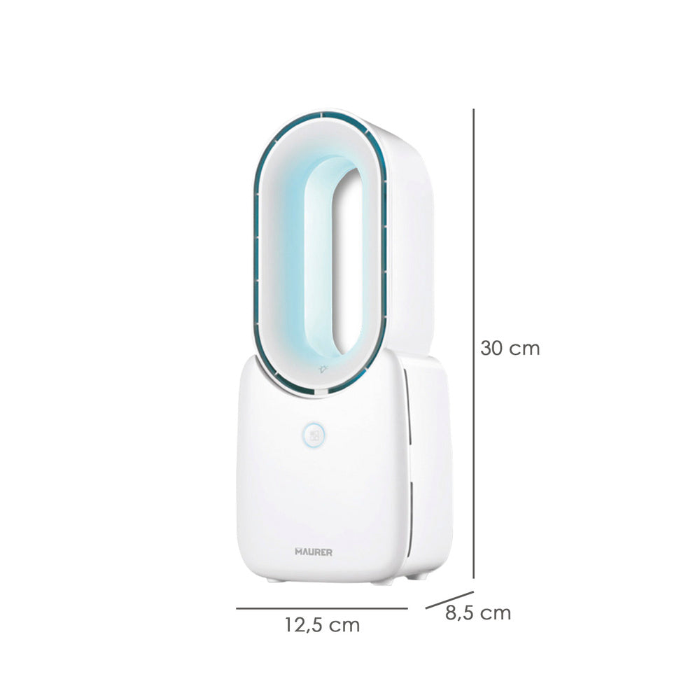 Bladeless desktop fan with battery