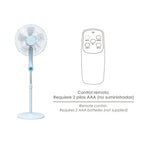 Ventilador suelo silencioso con mando. Ø 43 cm altura 140cm 55 watt. 55 watt. Ventilador programable. Ventilador oscilante.