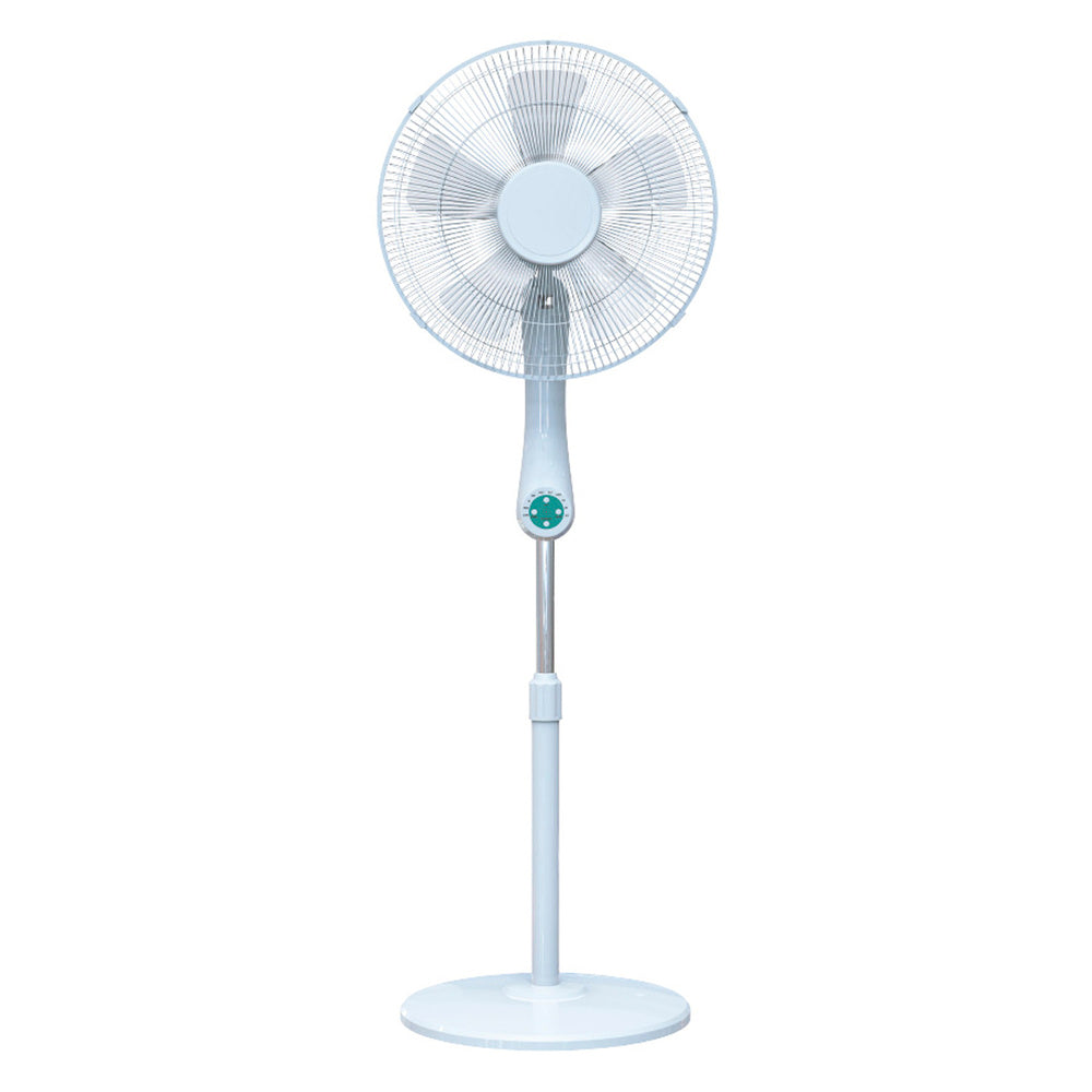 Quiet floor fan with remote control. Ø 43 cm, 140cm height, 55 watt. Programmable fan. Oscillating fan.