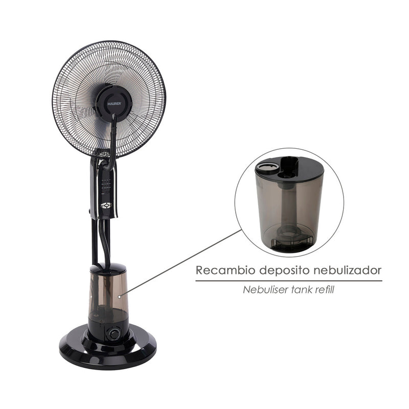 Deposito recambio ventilador suelo con nebulizador