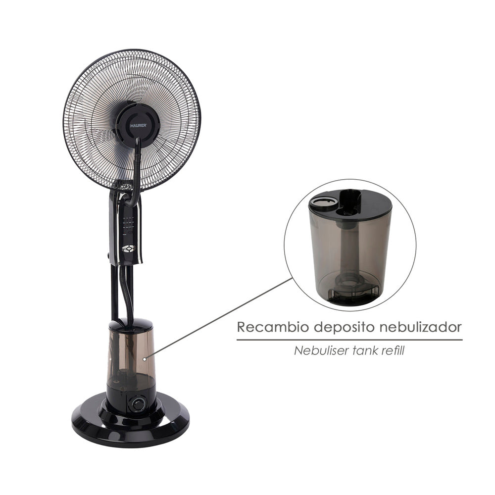Floor fan with mister replacement deposit