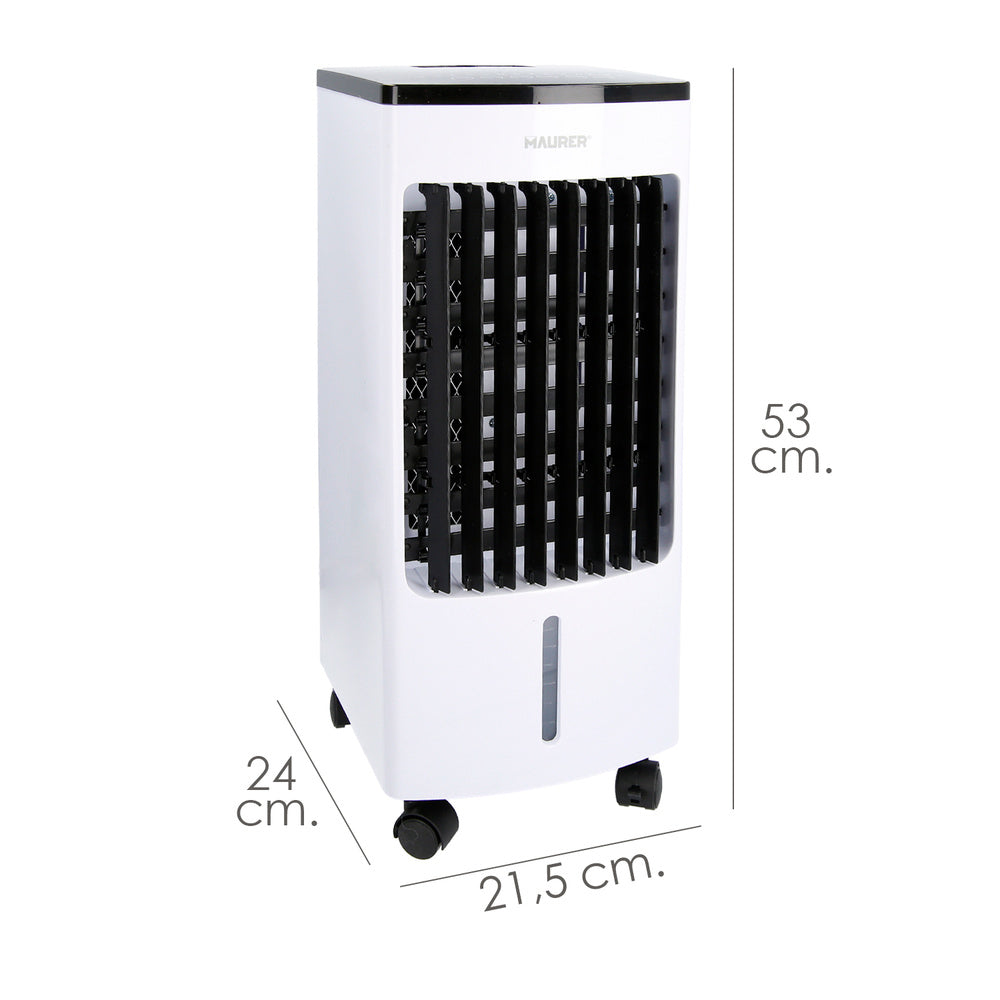 Ventilador refrescador por agua con mando. Oscilación automática 3 velocidades, modo ventilación / refrigeración