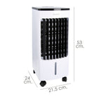 Ventilador refrescador por agua con mando. Oscilación automática 3 velocidades, modo ventilación / refrigeración