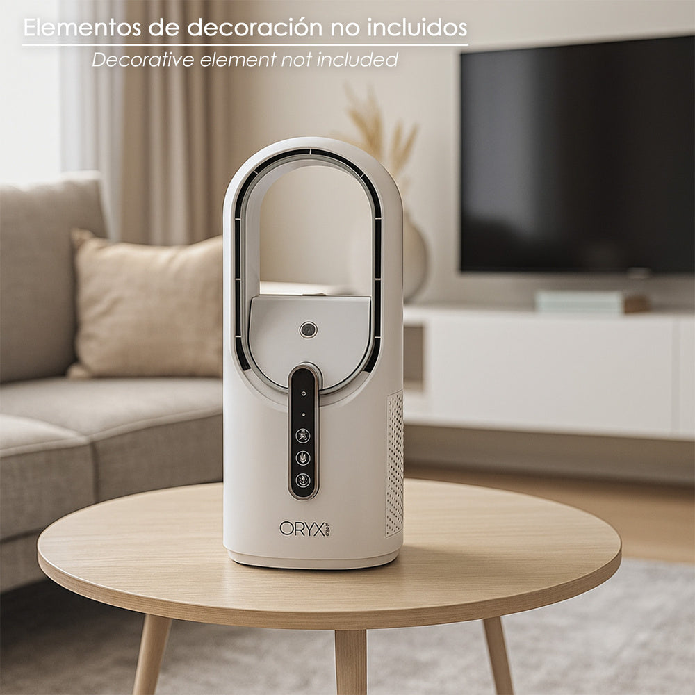 Ventilador de mesa sem pás e alimentado por bateria