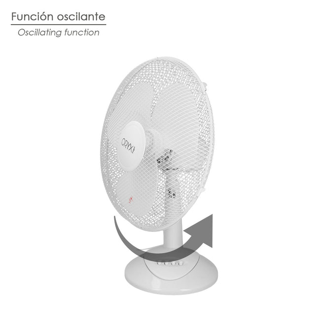 Ventilador sobremesa blanco 45 watt 3 velocidades