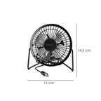 Ventilador sobremesa 10 cm 2,5 watt USB.