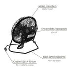 Ventilador sobremesa 10 cm 2,5 watt USB.
