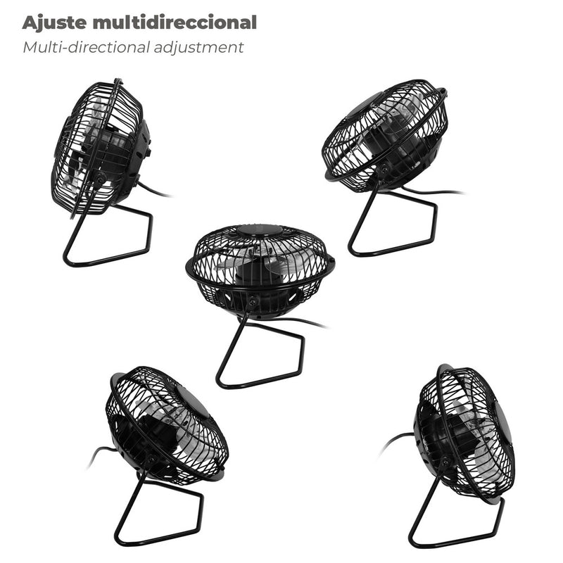 Ventilador sobremesa 10 cm. 2,5 watt USB