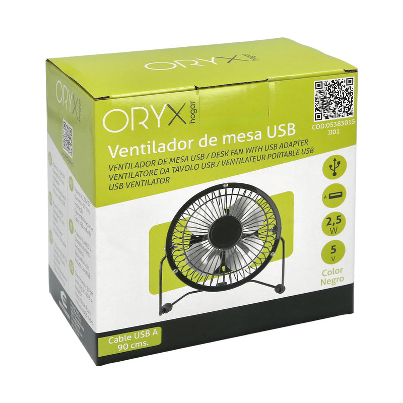 Ventilador sobremesa 10 cm. 2,5 watt USB