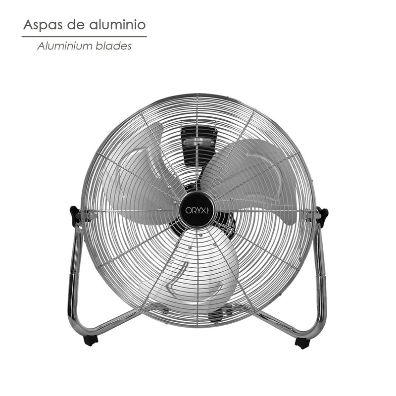 Ventilador suelo cromado 120 watt ø50 cm