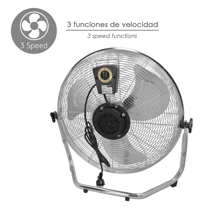 Ventilador suelo cromado 120 watt ø50 cm