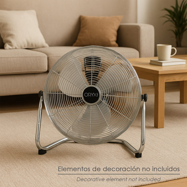 Ventilador suelo cromado 120 watt ø50 cm