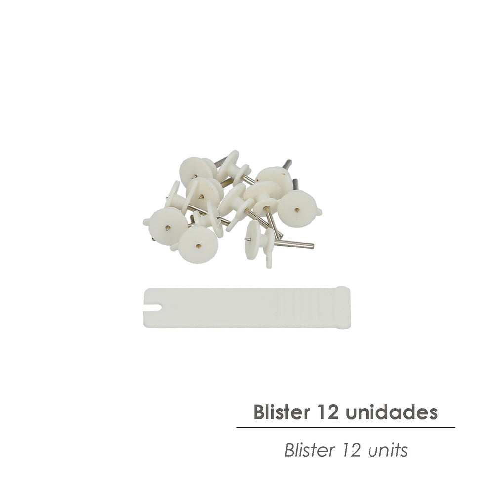 Round small picture hanger (blister pack of 12 units) nail-in