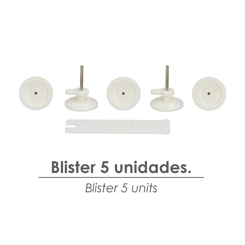 Cuelga cuadros redondo grande (blíster 5 unidades) clavar