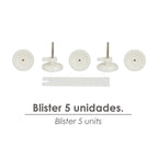 Cuelga cuadros redondo grande (blíster 5 unidades) clavar