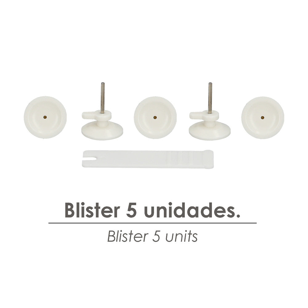 Large round picture hooks (blister pack of 5 units) nail-in