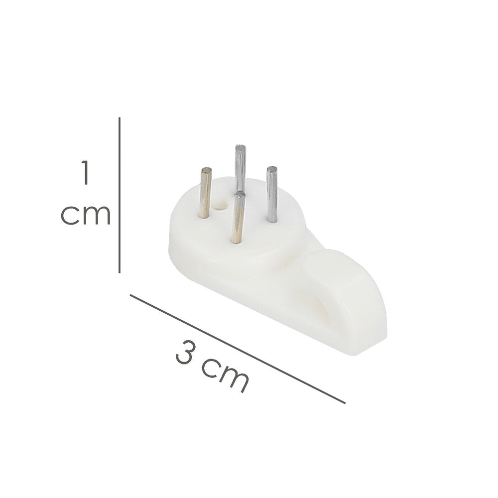 Small picture hanging hooks (blister pack of 4) nail-in