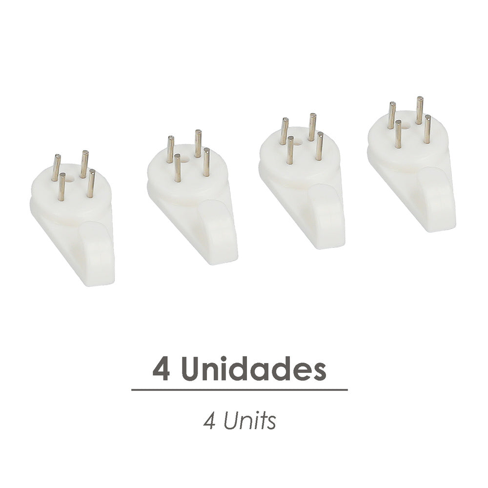 Small picture hanging hooks (blister pack of 4) nail-in