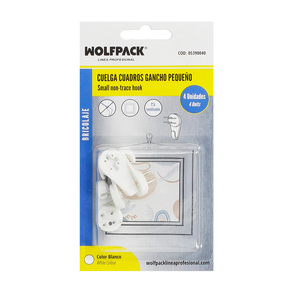 Small picture hanging hooks (blister pack of 4) nail-in
