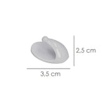 Small white Oryx hook (blister pack of 4 units) adhesive