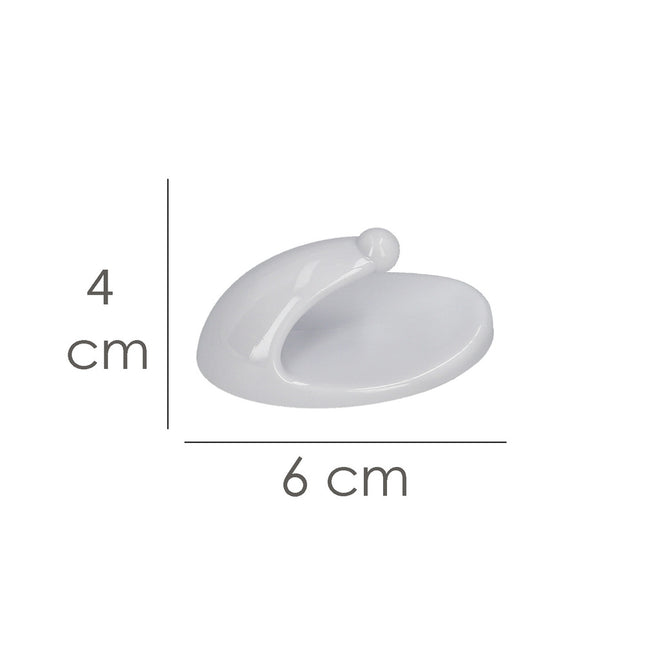 Colgador oryx  blanco grande (blister  2 unidades) adhesivo