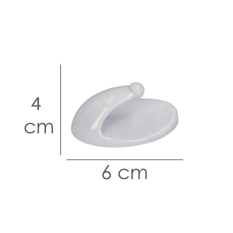 Colgador oryx  blanco grande (blister  2 unidades) adhesivo