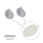 Large white oryx hanger (blister pack of 2 units) adhesive