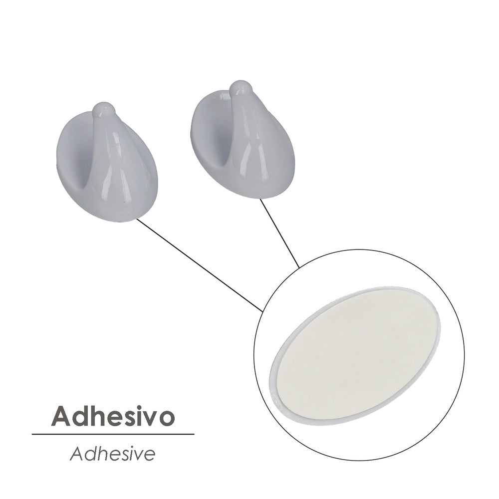 Large white oryx hanger (blister pack of 2 units) adhesive