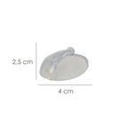 Small transparent oryx hanger (blister pack of 4) adhesive
