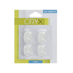 Small transparent oryx hanger (blister pack of 4) adhesive