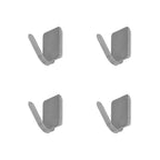 Oryx small stainless steel adhesive hook (blister pack of 4)