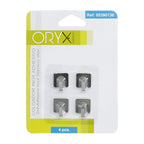 Oryx small stainless steel adhesive hook (blister pack of 4)