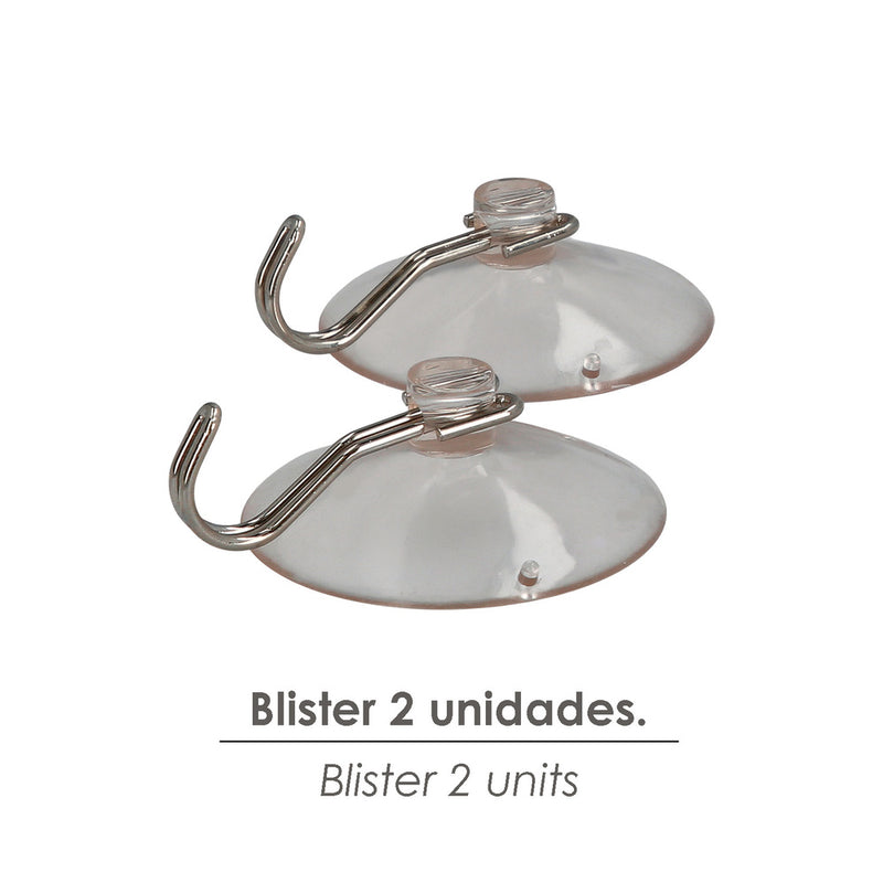 Colgador oryx ventosa 50 mm. (blister 2 unidades)