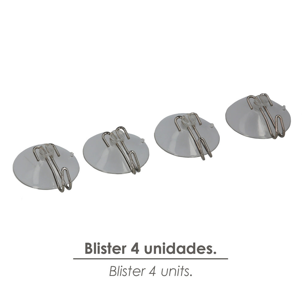 Colgador oryx ventosa 38 mm (blíster 4 unidades)