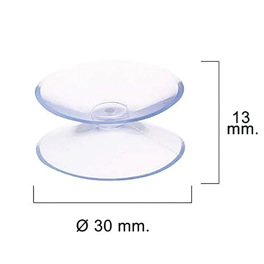 Double transparent suction cup (blister 4 pieces)
