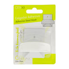 Cabide adesivo, aço inoxidável, branco