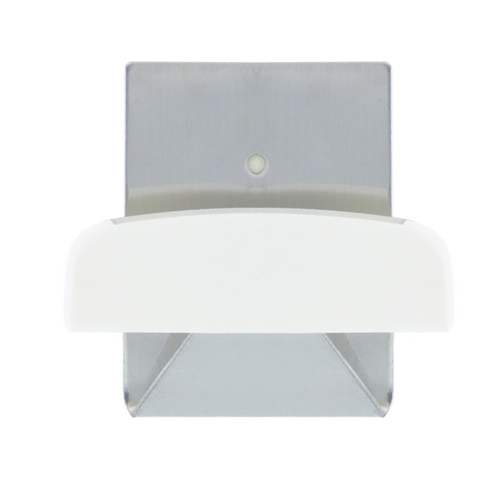 Colgador percha adhesivo acero inoxidable color metalizado / blanco