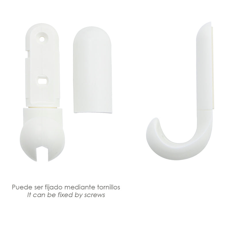 Colgador adhesivo / atornillable blanco